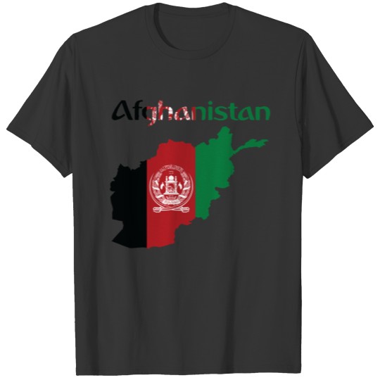 Afghan Gift Afghanistan Country Map Flag T-shirt