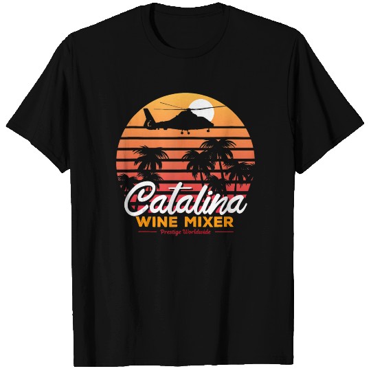Beach Palm Tree Catalina Mixer T Shirts