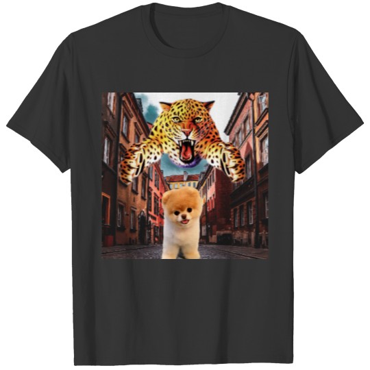 Tiger attack cute dog T Shirts