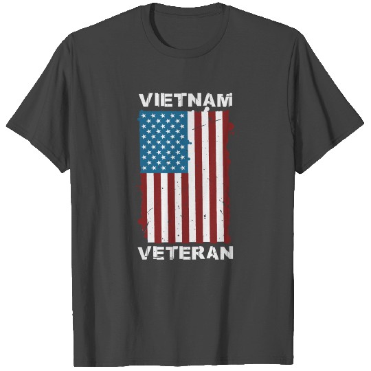 Vietnam Veteran Soldier US Flag T Shirts