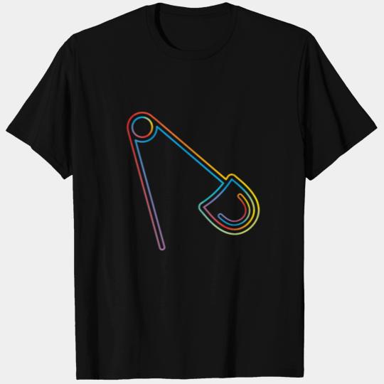 Rainbow Colors safety pin office T Shirts