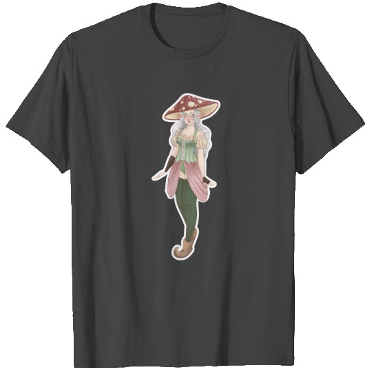 Fairy Garden Fairy with a Mushroom Hat T Shirts