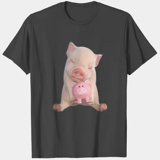 Piglet with Pink Toy T Shirts