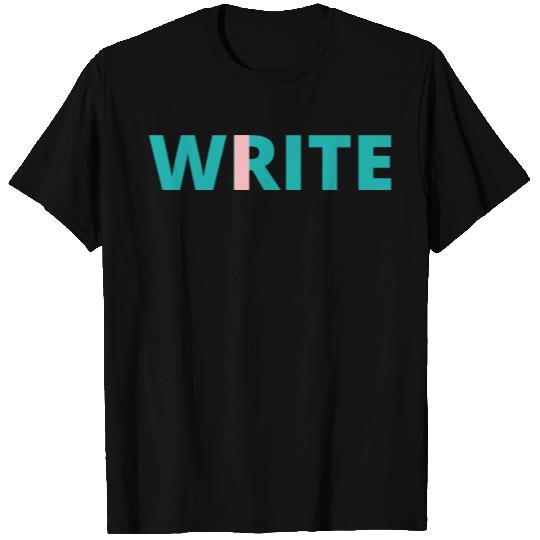 I in Write Single Word Design Self Reflective T Shirts