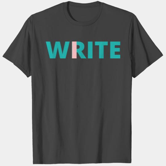 I in Write Single Word Design Self Reflective T Shirts