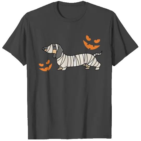 Dachshund Dog Halloween Candy Corn Full Moon T Shirts