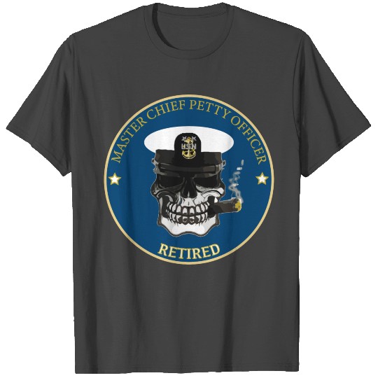 Navy Master Chief Petty Officer Retired Skull T Shirts