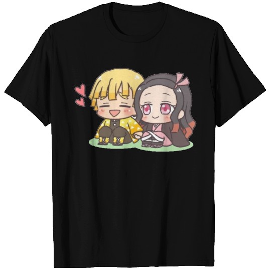 neko and zenittsu Cute Couple T Shirts