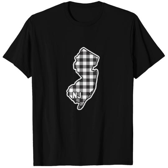 New Jersey Gingham Plaid Style Checkered NJ State T Shirts