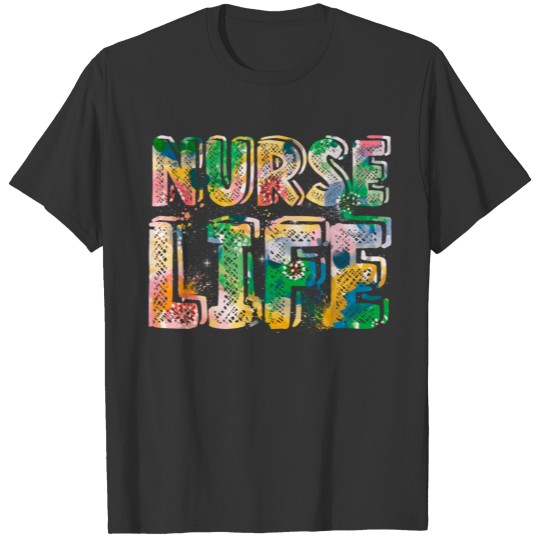 Nurse Life Heart Multi Color Nursing Hospital T Shirts