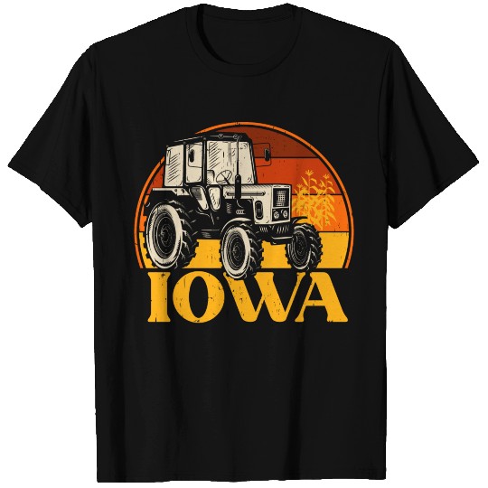 Iowa Tractor Retro T Shirts