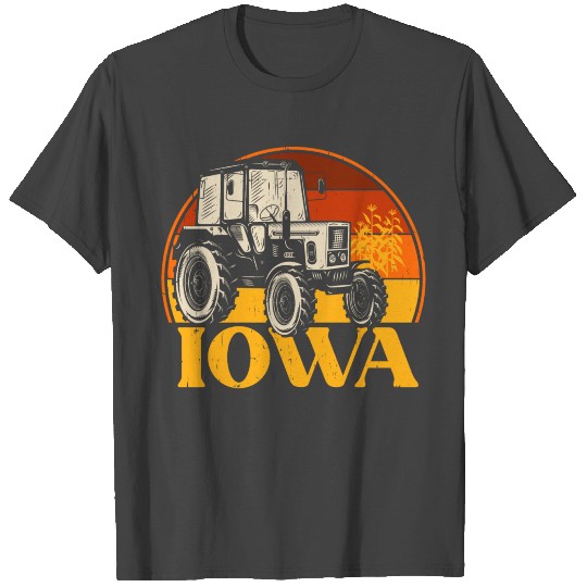 Iowa Tractor Retro T Shirts