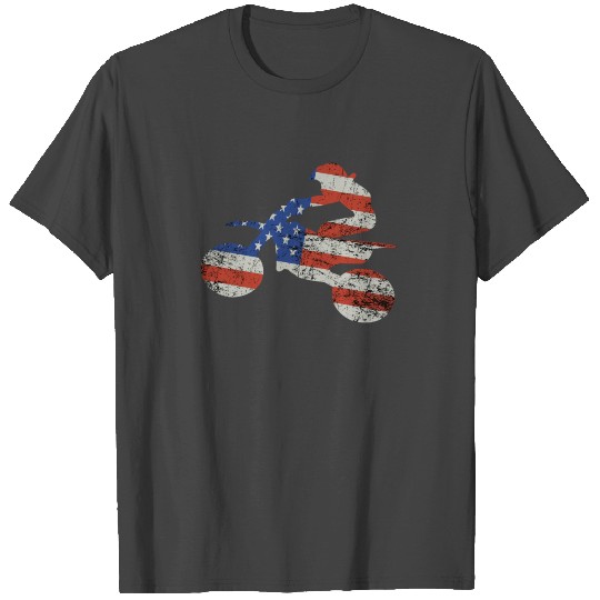 Supermoto Motocross Supercross America USA Flag T Shirts
