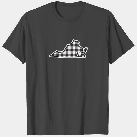 Virginia Gingham Plaid Style Checkered VA State T Shirts