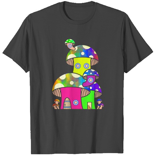 Psychedelic Mushroom House Trance Rave Party Hippi T Shirts