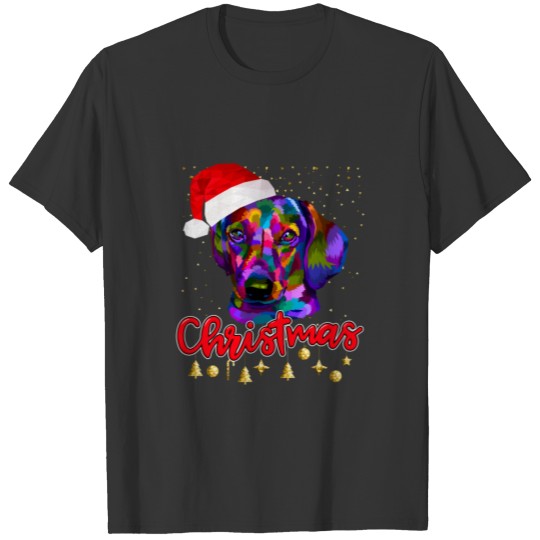 Christmas Dachshund Dog Pop Art Christmas Pajama I T Shirts