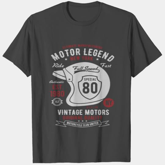 Motor Legend Classic Motorcycle Rider Dirt Bike T Shirts