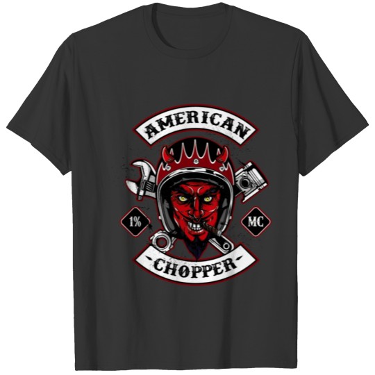 Devil with helmet T-shirt