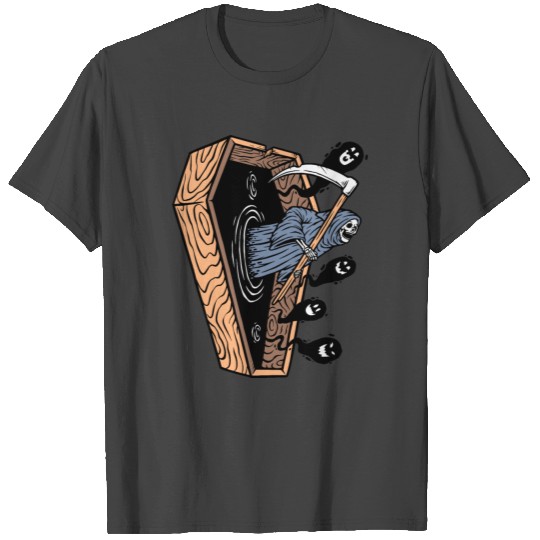 Grim reaper came out of the coffin T Shirts