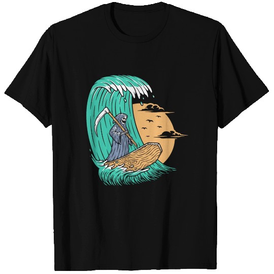 Grim reaper surfer T Shirts