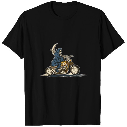Grim reaper riding motorcycle T Shirts