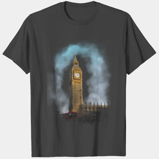 The Famous Big Ben Watercolors, London, England T Shirts