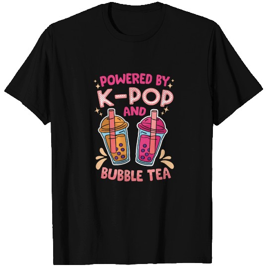 Powered By K-Pop & Bubble Tea K-Pop Lover T Shirts