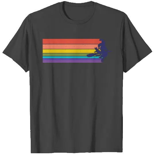 '80s Rainbow Stripes Vintage Witch T Shirts