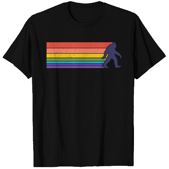 '80s Rainbow stripes Vintage Bigfoot T Shirts