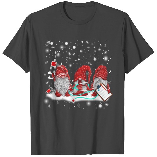 Funny Nurse Gnomes Santa Christmas Light Nursing T Shirts