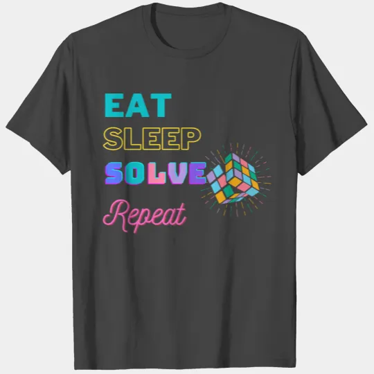 Rubiks cube colorful repeat T Shirts
