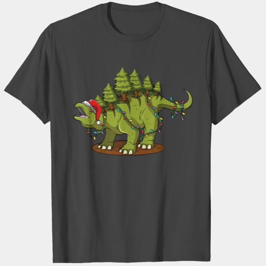 Stegosaurus Christmas Dinosaur Dino Gift T Shirts