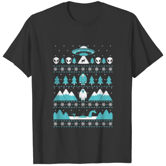 Ugly Bigfoot Sasquatch Christmas Apparel Funny T-shirt