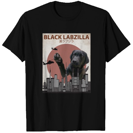 Black Labzilla Giant Labrador Retriever Lab T Shirts