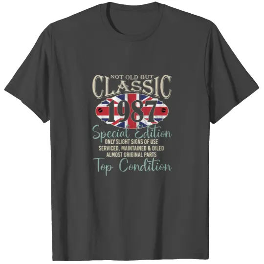 Not old but Classic UK Union Jack born 1987 - 34. T Shirts