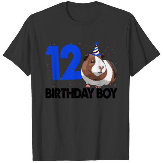 Birthday Boy 12 Guinea Pig T Shirts