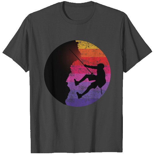 Rock Climbing Bouldering Climber Vintage Retro T Shirts