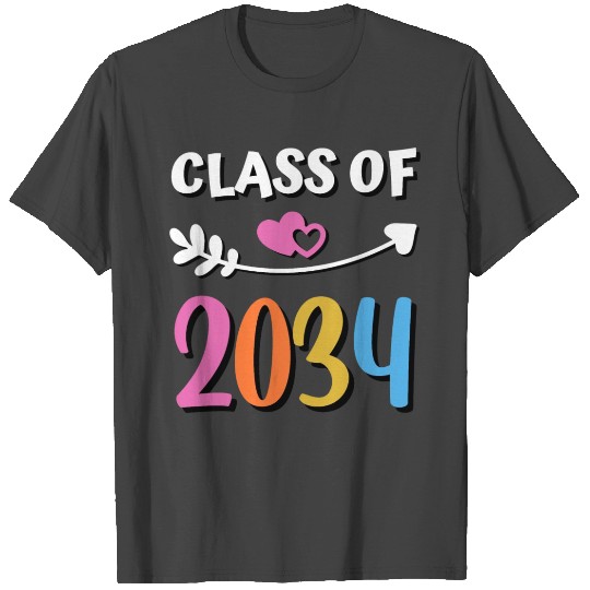 Class Of 2034 Grow With Me T Shirts / Kindergarten