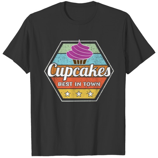 Cupcake Retro Best in Town T-shirt