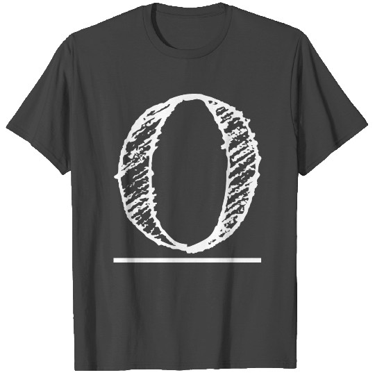 Letter O Oversized Hand-drawn Writing Initial T Shirts