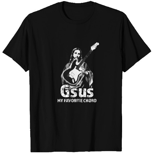Gsus my favorite Chord. Funny Christian Jesus Art T Shirts