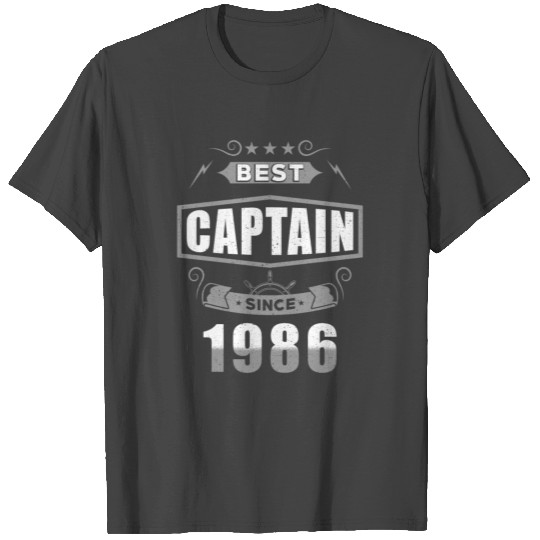 Captain's Birthday Best Captain Since 1986 T Shirts