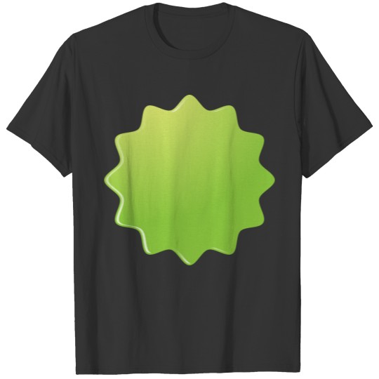 Green glossy Emblem Button T-shirt