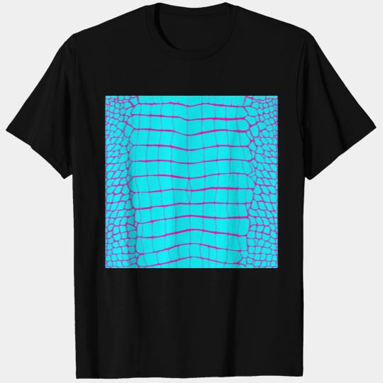 Crocodile Neon Pink Turquoise Wild Animal Pattern T Shirts