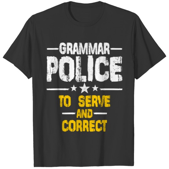 Patriotic Grammar Police Linguistic Teacher T Shirts