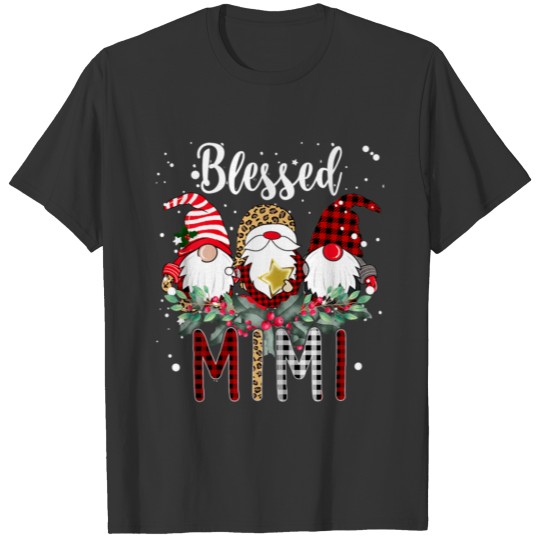Blessed Mimi Christmas Leopard Buffalo Plaid T Shirts