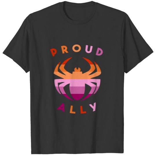 Proud Ally, Pride Halloween Spider Gift T-shirt