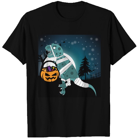 Halloween Dinosaur T-rex Mummy T Shirts