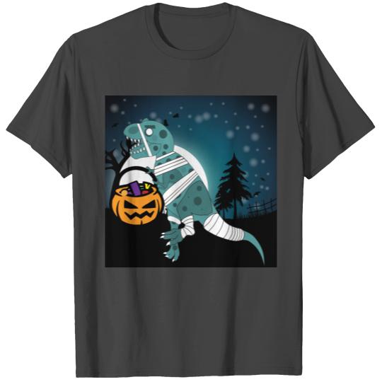 Halloween Dinosaur T-rex Mummy T Shirts