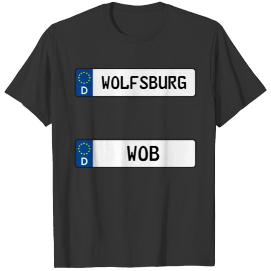 Wolfsburg kennzeichen Stickers - Kfz Kennzeichen T-shirt